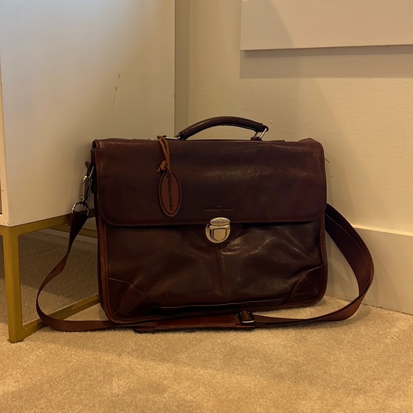 Real Leather Laptop Bag - Picture 1 of 4